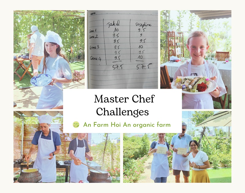 Master chef challenges in an organic farm